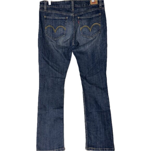 Levi's 524 Too Superlow Bootcut Jeans Dark Wash 11 Medium Stretch Y2K  low rise - Picture 2 of 11